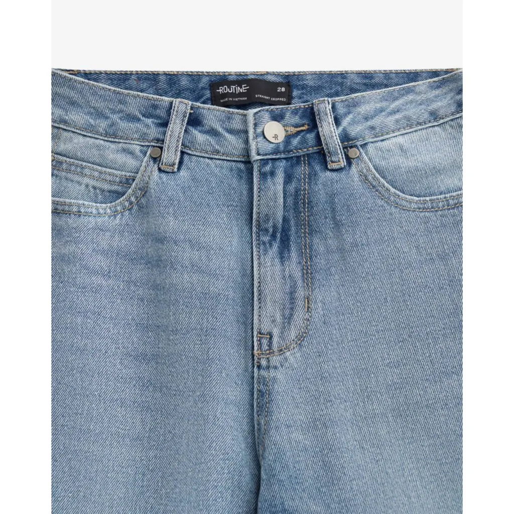 Ảnh Quần Jeans Nữ Ống Suông Form Straight Cropped - Routine 10S25DPAW010 2