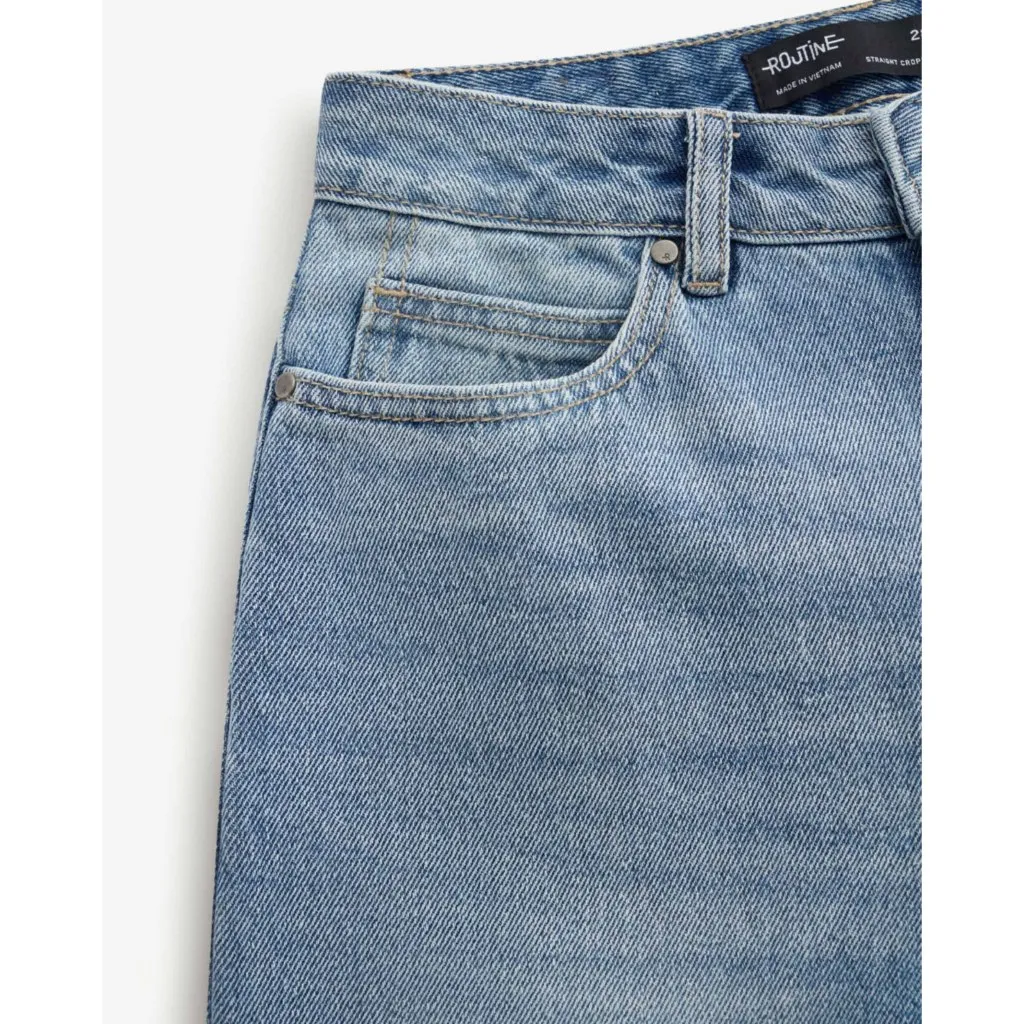 Ảnh Quần Jeans Nữ Ống Suông Form Straight Cropped - Routine 10S25DPAW010 3
