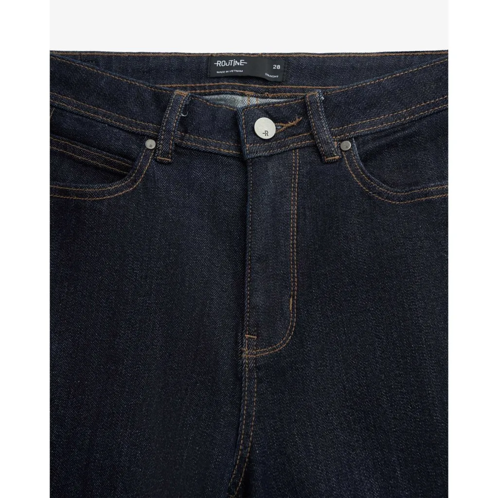 Ảnh Quần Jeans Nữ Trơn Ống Đứng Form Straight - Routine 10S25DPAW004 2