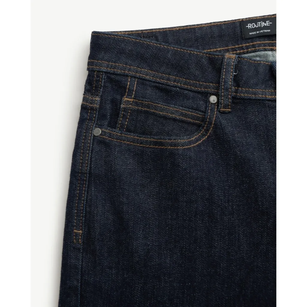 Ảnh Quần Jeans Nữ Trơn Ống Đứng Form Straight - Routine 10S25DPAW004 3