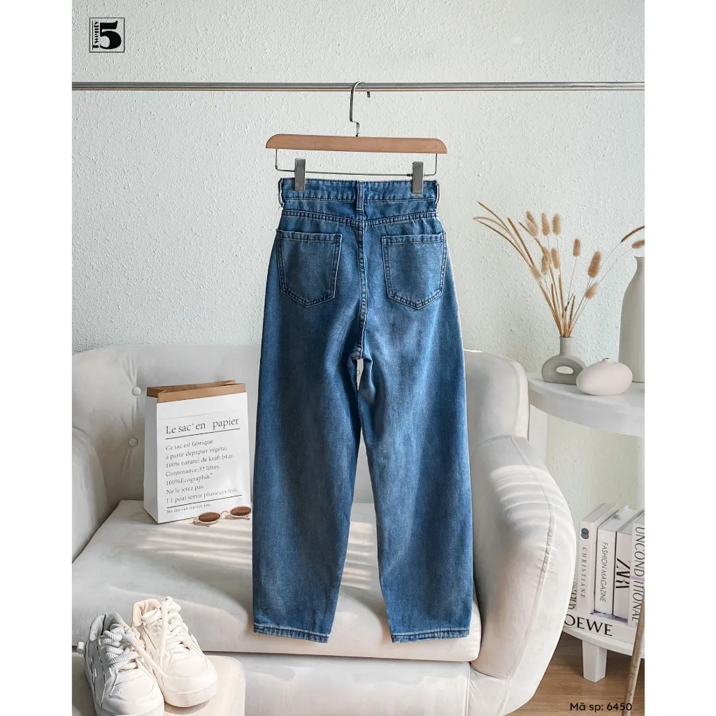 Ảnh Quần Jeans nữ Twentyfive dáng badgy, cạp may bo, có 2 cúc trước cạp 6450 1