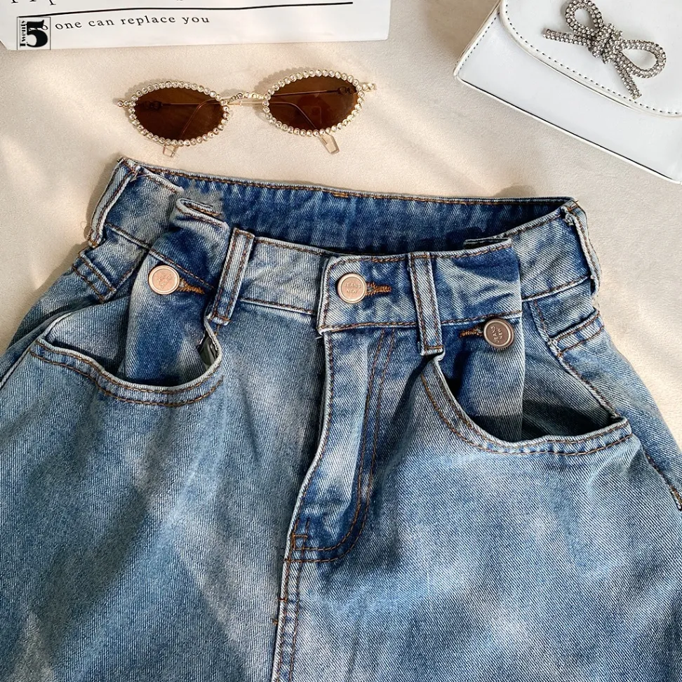 Ảnh Quần Jeans nữ Twentyfive dáng badgy, cạp may bo, có 2 cúc trước cạp 6450 2