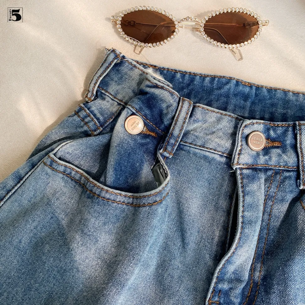 Ảnh Quần Jeans nữ Twentyfive dáng badgy, cạp may bo, có 2 cúc trước cạp 6450 3