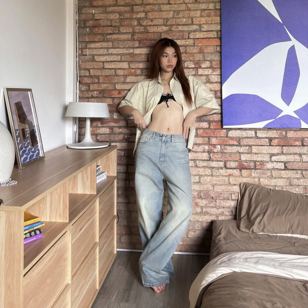 Ảnh Quần Jeans Oh Wonder Studio Le Voyage Blue Sand 4
