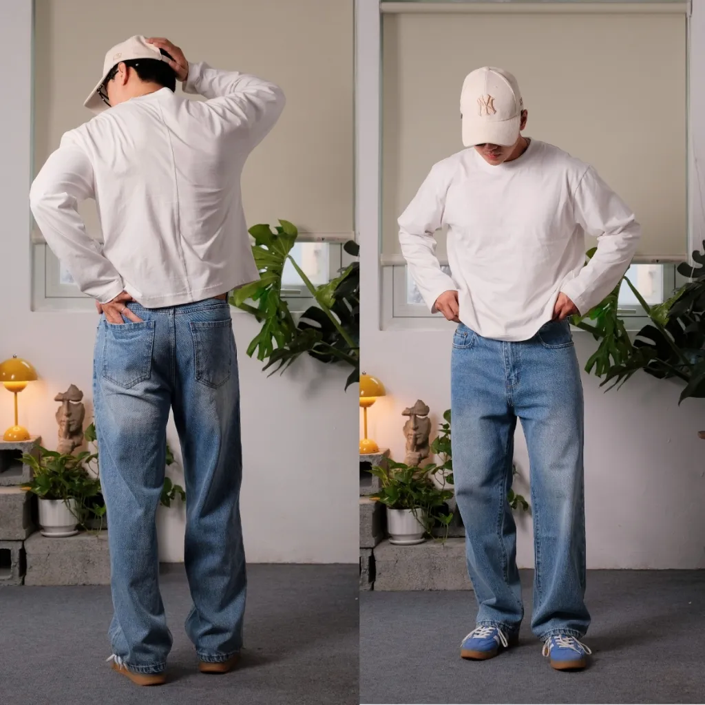 Ảnh Quần Jeans PEALO form Straight Fit chất liệu cao cấp 4