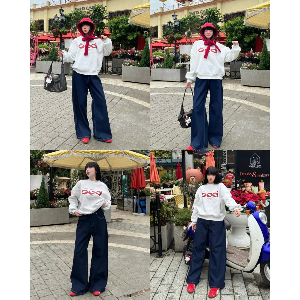 Ảnh Quần Jeans wash 𝐊𝐢𝐥𝐥𝐬𝐲𝐬𝐭𝐞𝐦 ống rộng Mountain quần bò wash màu unisex thời trang nam nữ 3