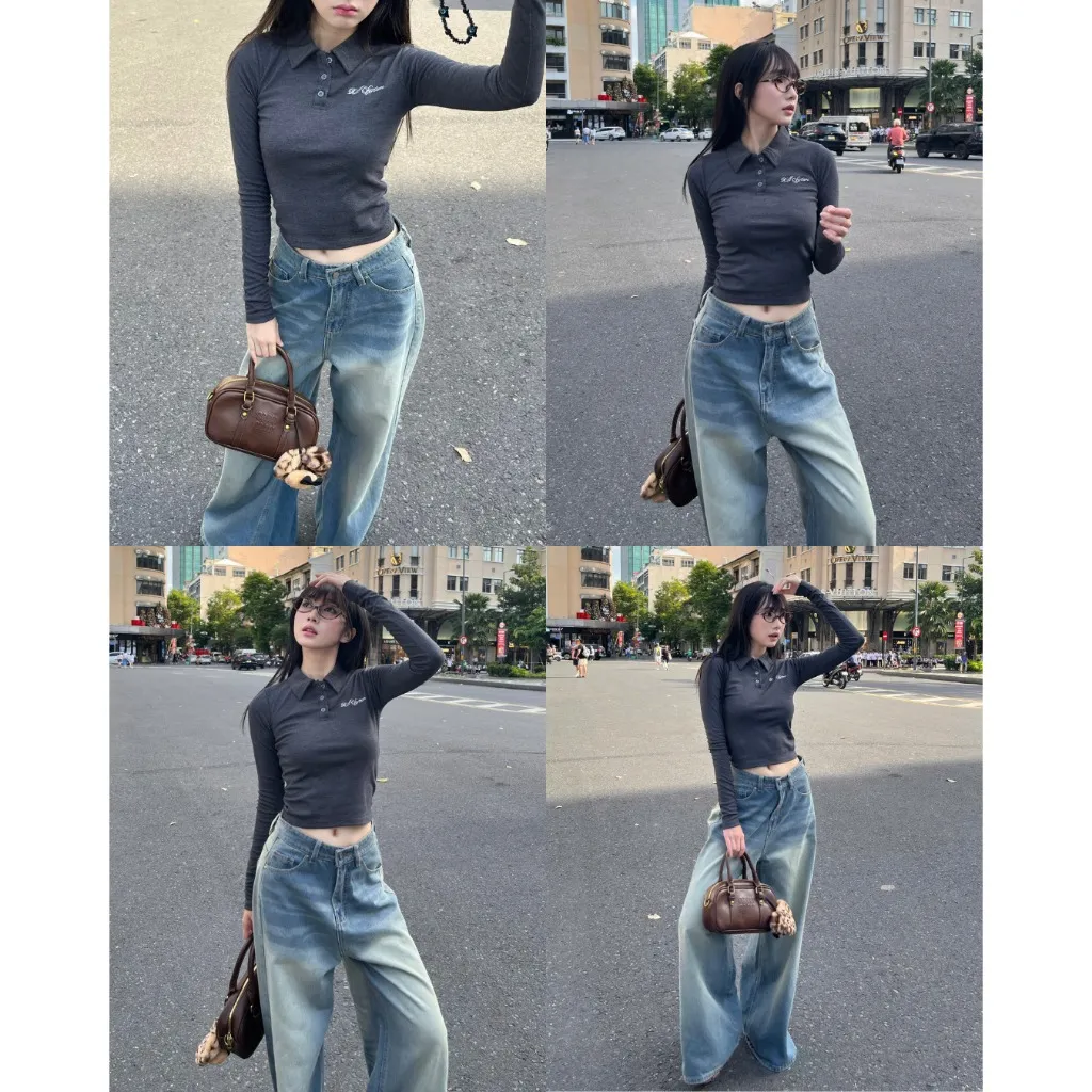 Ảnh Quần Jeans wash 𝐊𝐢𝐥𝐥𝐬𝐲𝐬𝐭𝐞𝐦 ống rộng Mountain quần bò wash màu unisex thời trang nam nữ 4