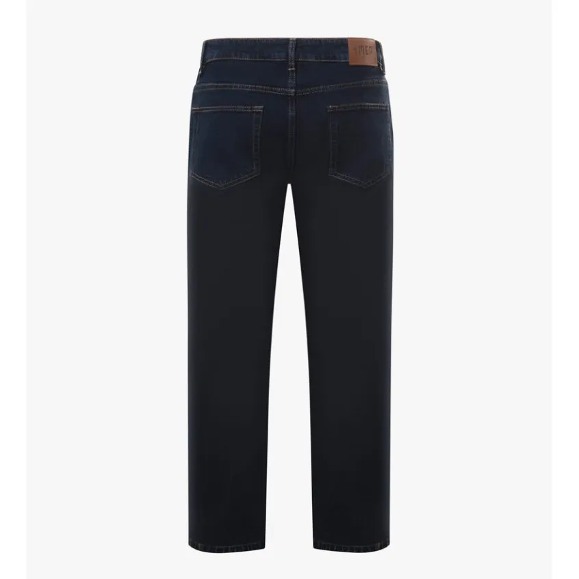 Ảnh Quần Jeans Xanh Đậm Wash Cát Form Straight 4MEN QJ095 Menswear Pants 1