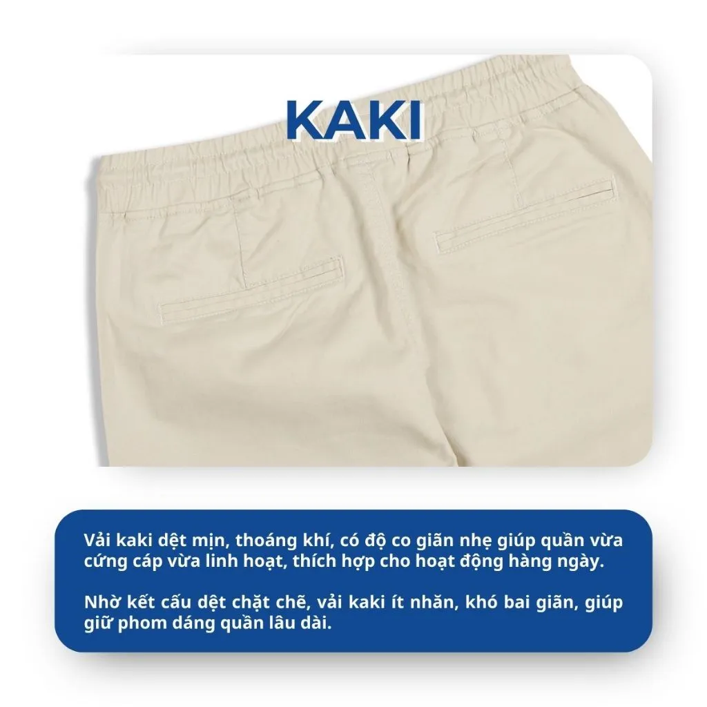 Ảnh Quần Jogger Kaki AKUBA form Slimfit chất liệu Kaki dày dặn bền màu kiểu dáng năng động | 01R0658 3