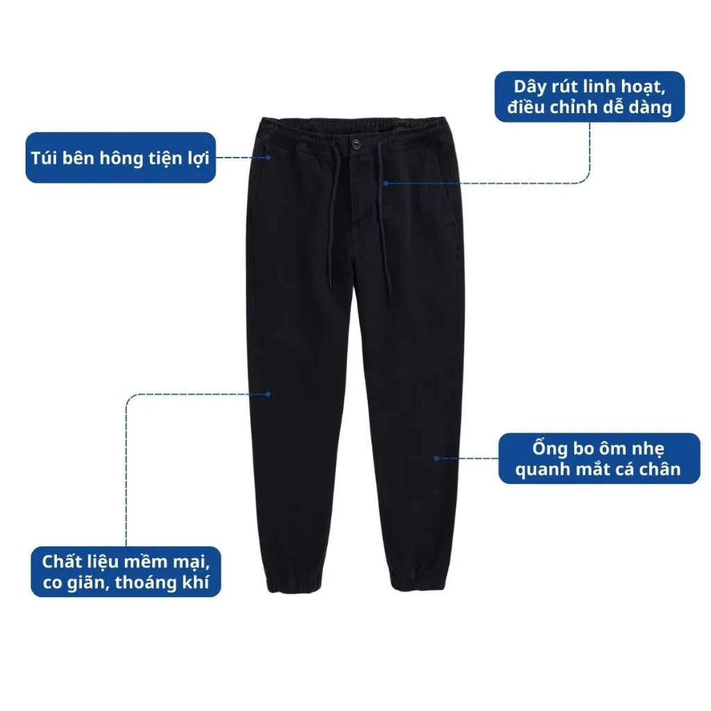 Ảnh Quần Jogger Kaki AKUBA form Slimfit vải kaki cao cấp dày dặn bền màu thiết kế trẻ trung | 01H927 1