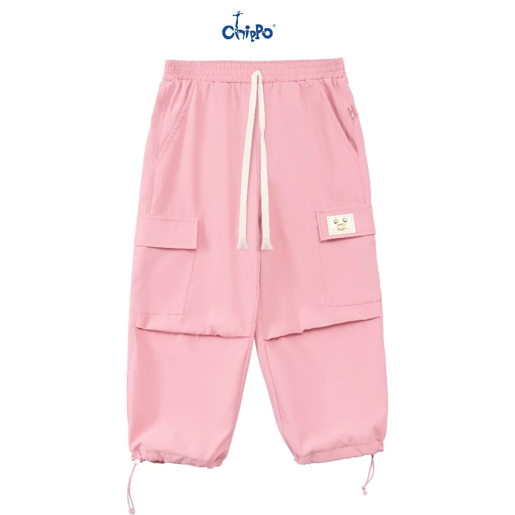 Ảnh Quần Jogger Kaki bé gái Chippo chất liệu kaki mềm mại thoải mái cho bé từ 7 đến 12 Tuổi(21-40Kg) 3