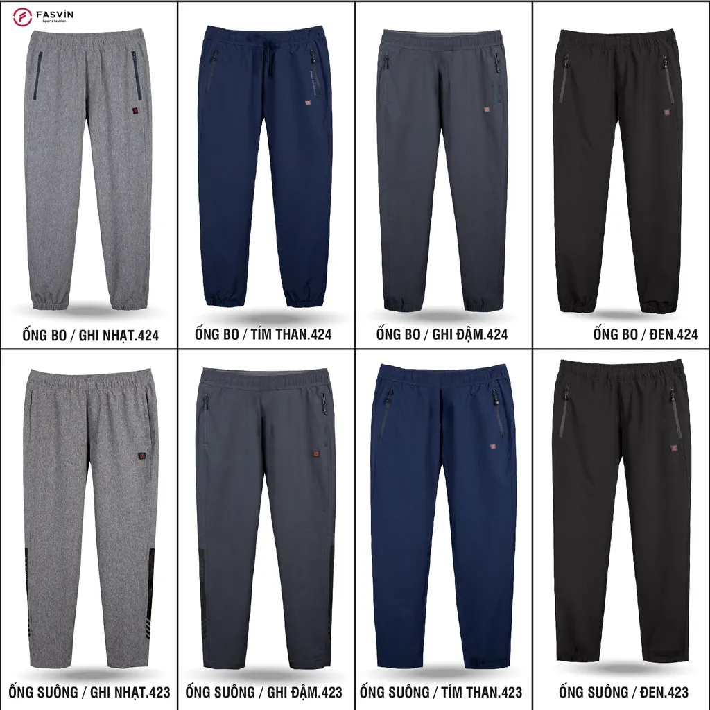 Ảnh Quần Jogger Nam 01 lớp FASVIN Chất Vải Gió Cao Cấp, Thể Thao Khoẻ Khoắn, Cạp Chun Vận Động Thoải Mái DC20424.HN 2