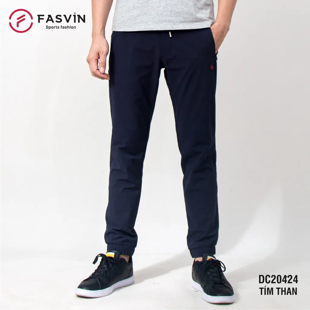 Ảnh Quần Jogger Nam 01 lớp FASVIN Chất Vải Gió Cao Cấp, Thể Thao Khoẻ Khoắn, Cạp Chun Vận Động Thoải Mái DC20424.HN 3