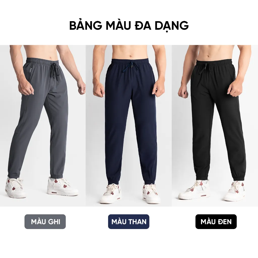 Ảnh Quần Jogger Nam GUZADO Chất Vải Gió Cao Cấp, Thể Thao Khỏe Khoắn, Cạp Chun Vận Động Thoải Mái GDC02. 4