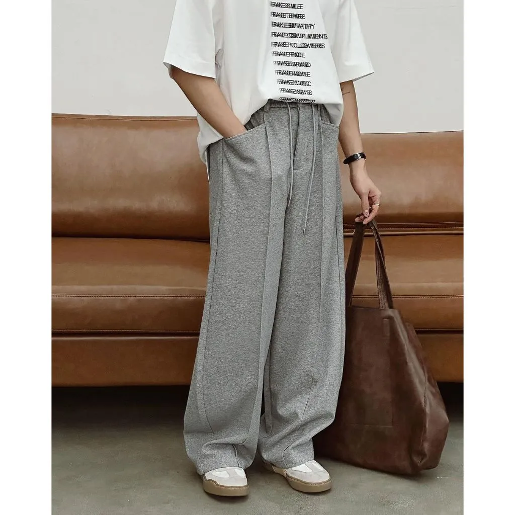 Ảnh Quần Jogger Thể Thao Nam MANDO Ống Rộng Unisex Chất Nỉ Chéo Phong Cách Thời Trang Hàn Quốc - JOG010 2