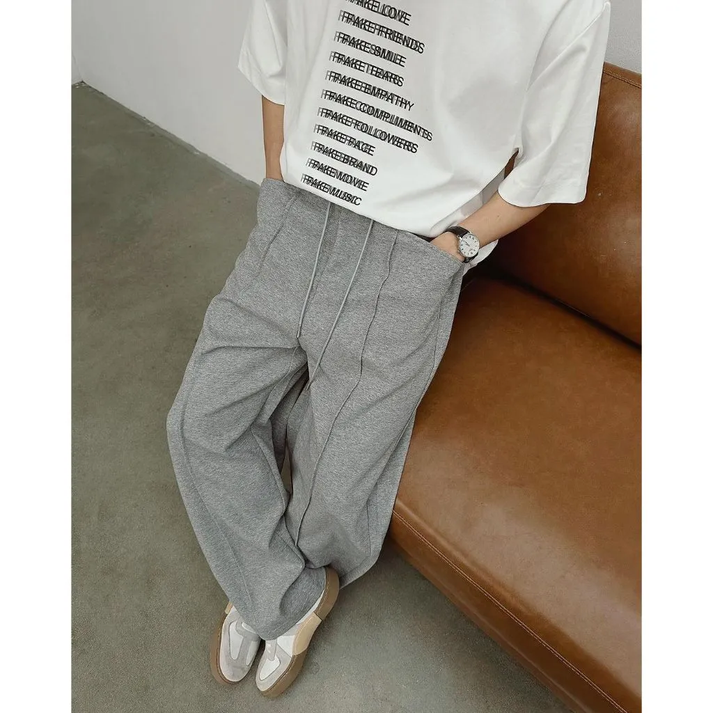 Ảnh Quần Jogger Thể Thao Nam MANDO Ống Rộng Unisex Chất Nỉ Chéo Phong Cách Thời Trang Hàn Quốc - JOG010 3