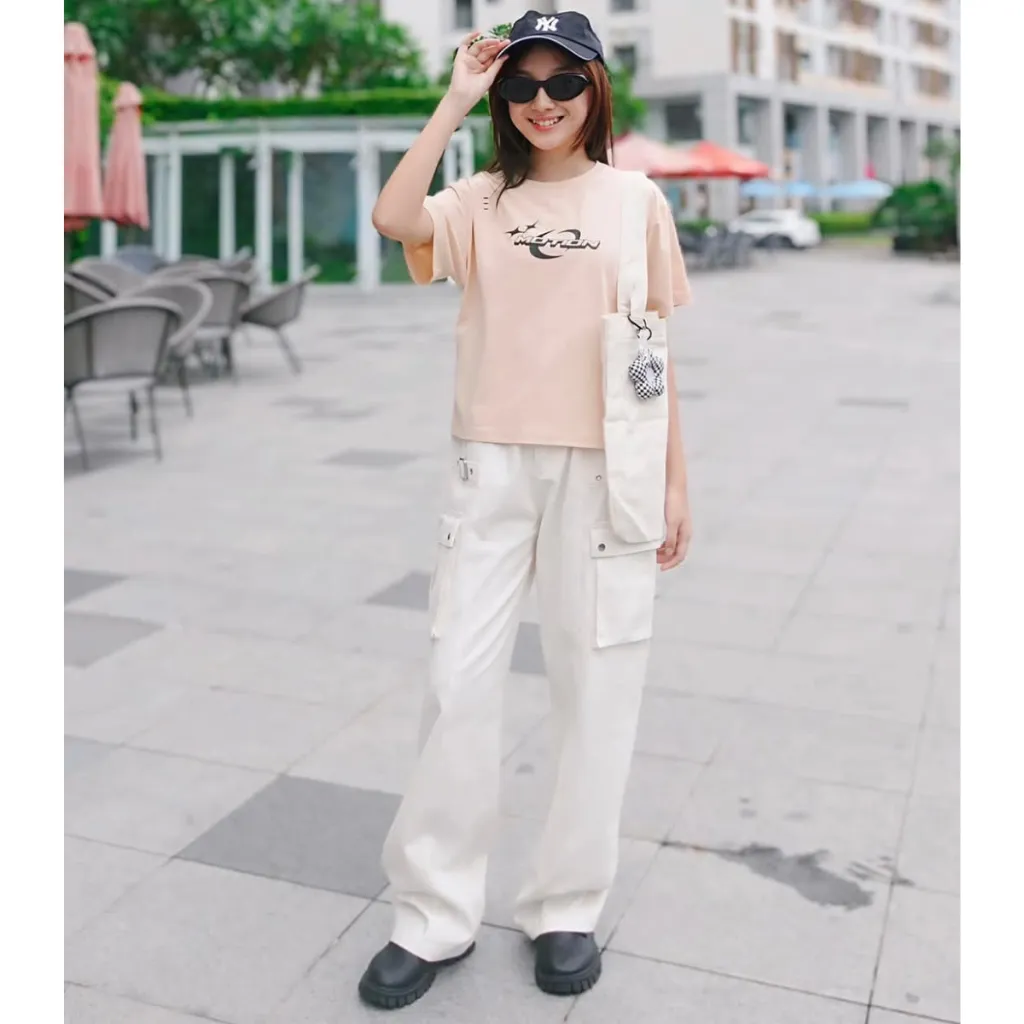 Ảnh Quần kaki bé gái size đại 35-62 KG YTEEN - EQX029-3, quần dài ống rộng lưng thun 1