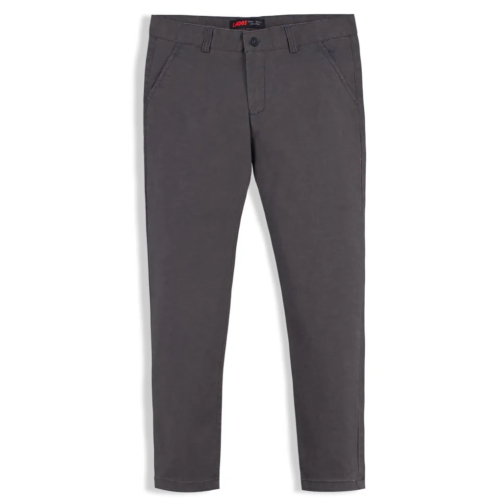 Ảnh Quần kaki dài trơn cao cấp nam tính LADOS - 14069 dáng slimfit chất kaki dày dặn co giãn nhẹ, dáng Âu sang trọng 3