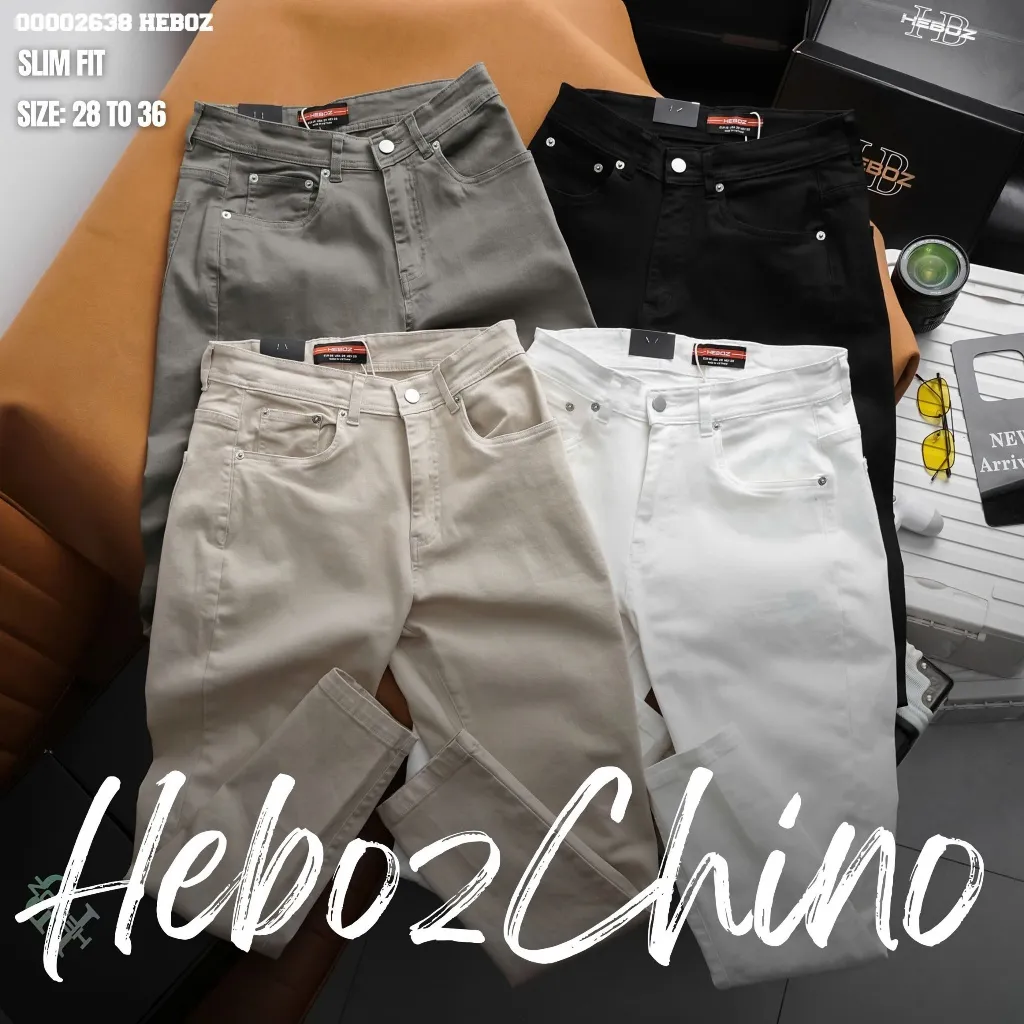 Ảnh Quần kaki jean dài trơn dành cho nam Heboz chuẩn form slim 4M - 00002638 1