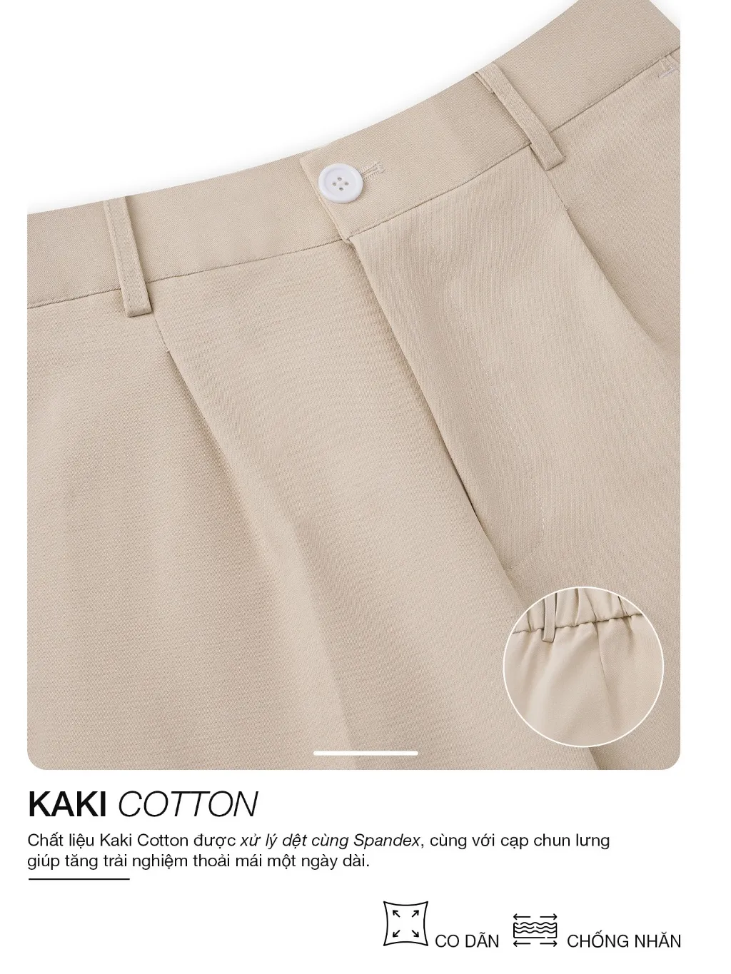 Ảnh Quần kaki nam JBAGY dáng baggy, co giãn cạp chun ẩn tinh tế - JD0103 2