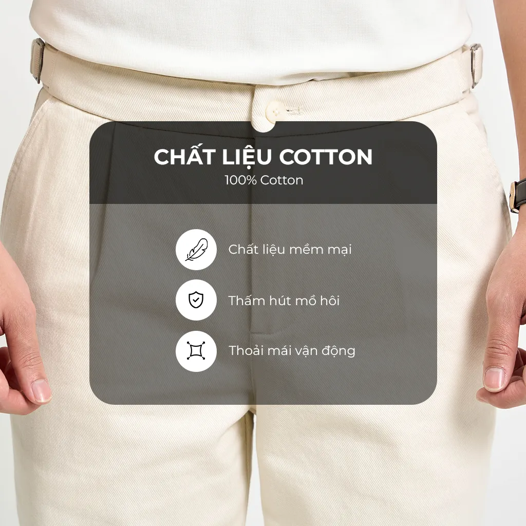 Ảnh Quần Kaki Nam KRIK Form Baggy Thanh Lịch Tối Giản Thiết Kế Tăng Đơ Tùy Chỉnh Linh Hoạt QK6543 2