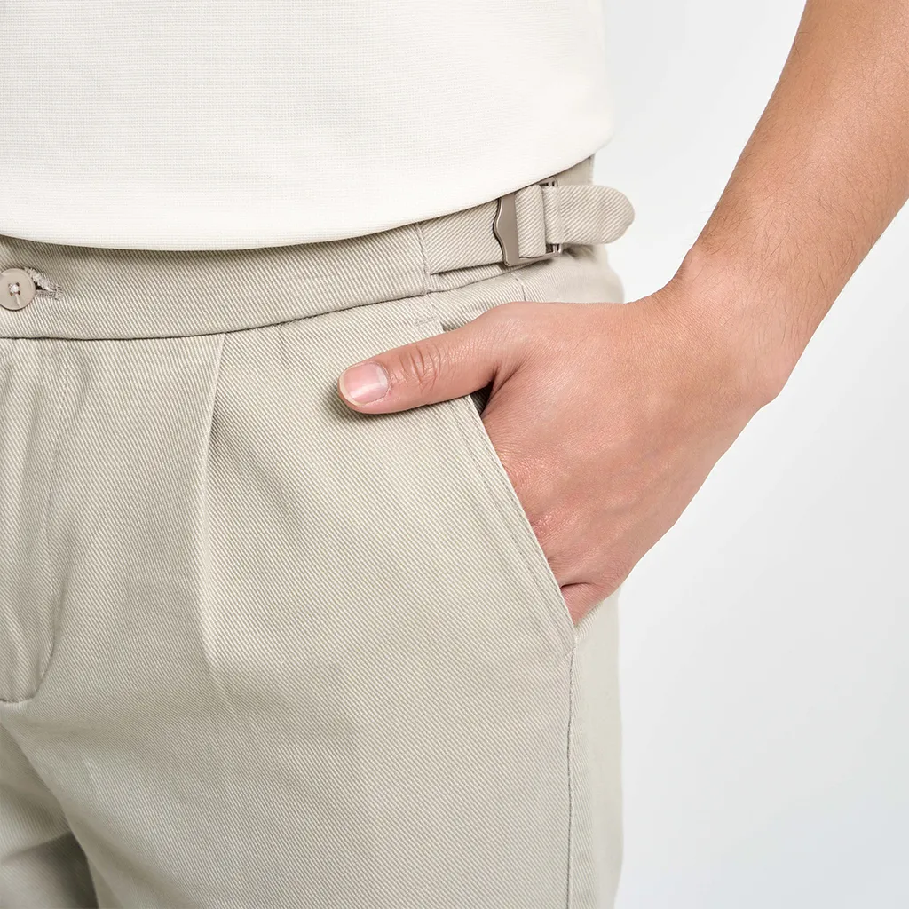 Ảnh Quần Kaki Nam KRIK Form Baggy Thanh Lịch Tối Giản Thiết Kế Tăng Đơ Tùy Chỉnh Linh Hoạt QK6543 4