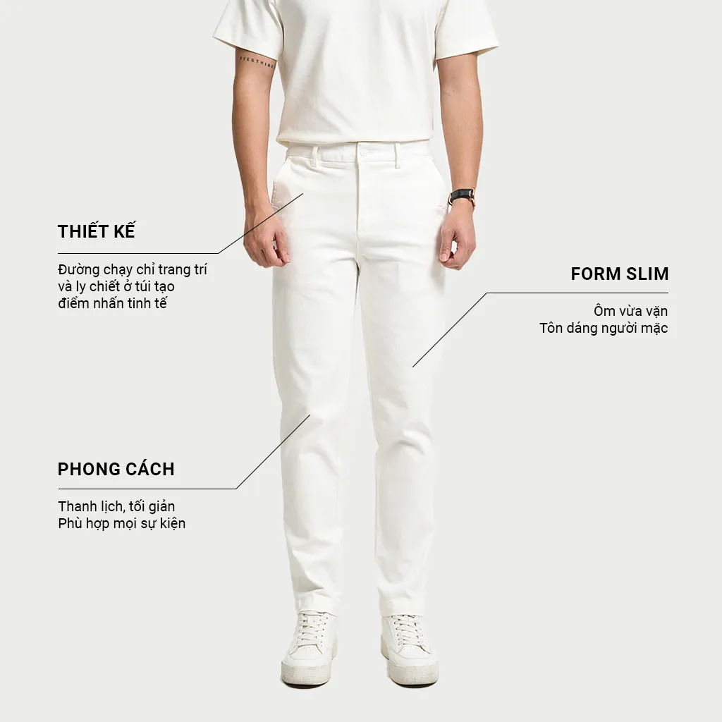 Ảnh Quần Kaki Nam KRIK Form Slim Fit Trẻ Trung Chất Vải Thoáng Mát Tôn Dáng Tự Nhiên QK6541 1