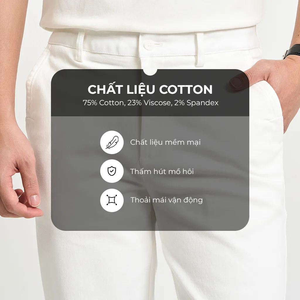 Ảnh Quần Kaki Nam KRIK Form Slim Fit Trẻ Trung Chất Vải Thoáng Mát Tôn Dáng Tự Nhiên QK6541 2