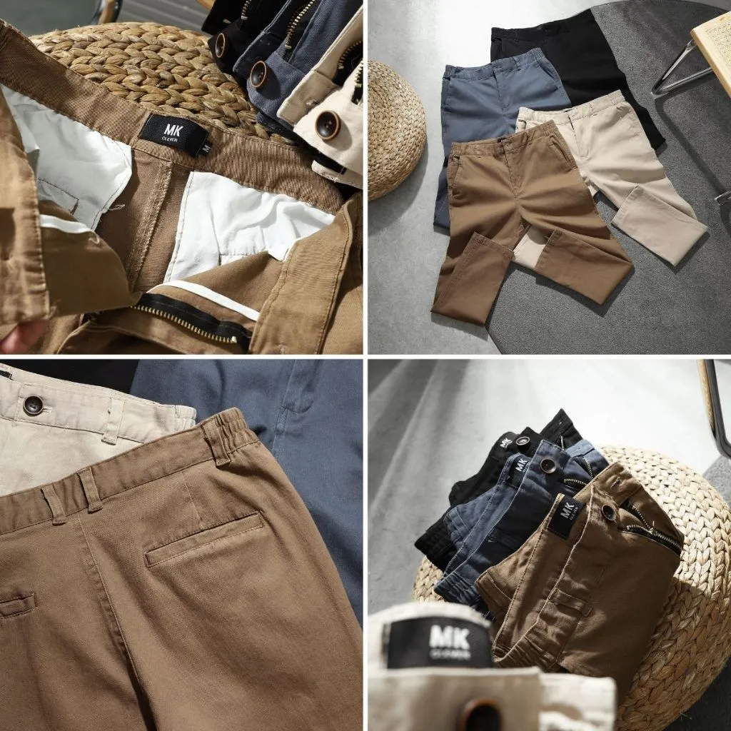 Ảnh Quần kaki nam MK CLEVER slimfit pants, lưng thun, chất vải kaki mềm mịn, ống suông, form đứng dáng 2