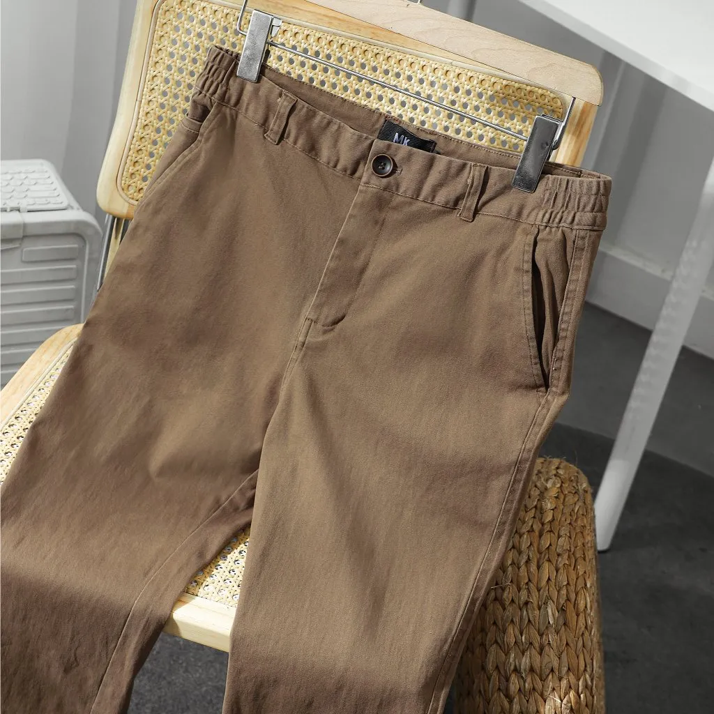 Ảnh Quần kaki nam MK CLEVER slimfit pants, lưng thun, chất vải kaki mềm mịn, ống suông, form đứng dáng 4