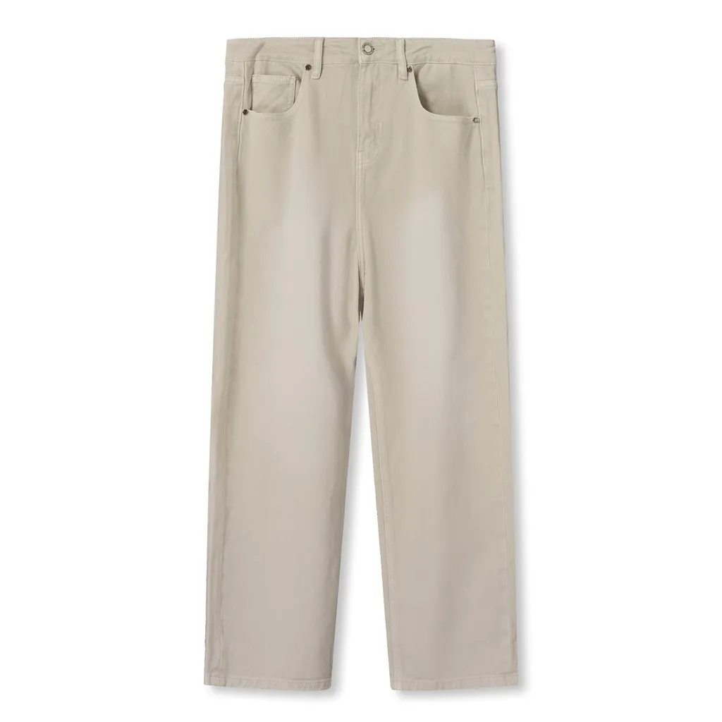 Ảnh Quần Kaki Nam Ống Suông Street-Style Logo Garment-Dyed Form Baggy  QKID0043 1