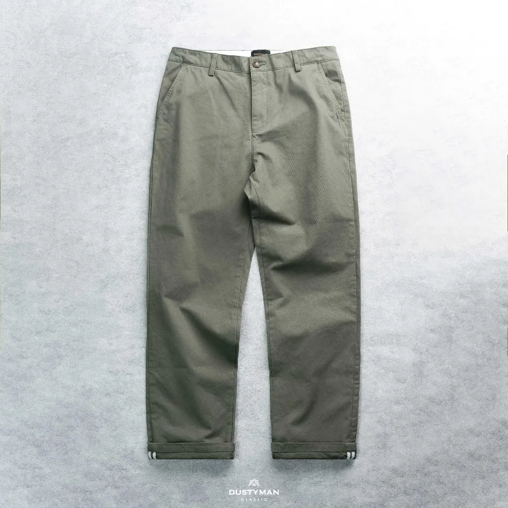 Ảnh Quần Kaki Nam Ống Suông Gale Dustyman,Chất Kaki Cotton, Cổ Điển 1