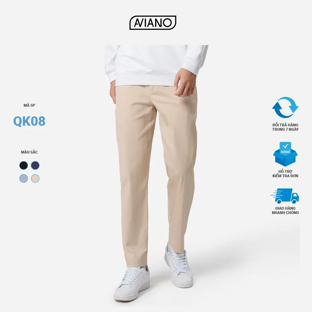 Ảnh Quần KaKi Nam Ống Suông Thời Trang Thiết Kế Năng Động AVIANO 2