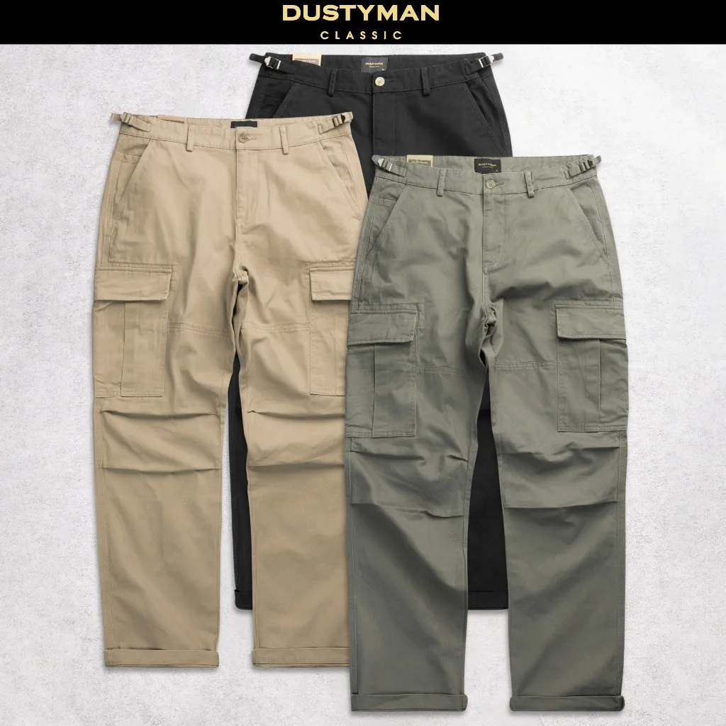Ảnh Quần Kaki Nam Túi Hộp Ống Suông Elmer Dustyman, Chất Kaki Cotton, Độ Dày 320Gsm Đứng Form, Cổ Điển 1