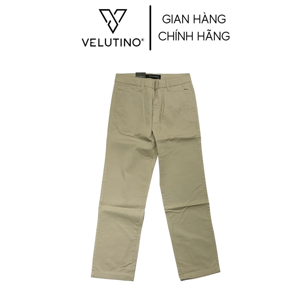 Ảnh Quần kaki nam Velutino dáng suông trơn có túi lịch lãm nam tính 1