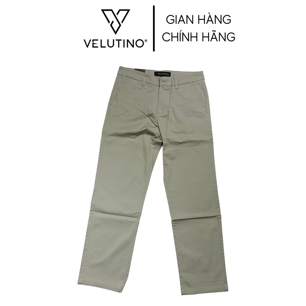 Ảnh Quần kaki nam Velutino dáng suông trơn có túi lịch lãm nam tính 2