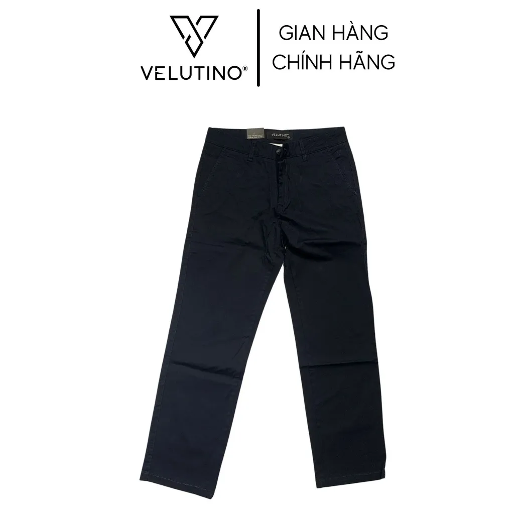 Ảnh Quần kaki nam Velutino dáng suông trơn có túi lịch lãm nam tính 3