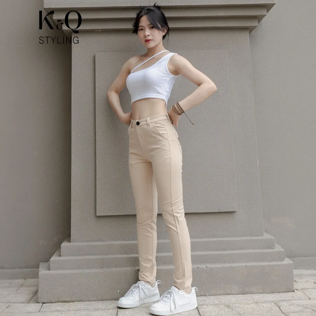 Ảnh Quần kaki nữ KQ STYLING ống đứng ôm dáng co giãn 4 chiều mềm mịn cao cấp PVN1250 2