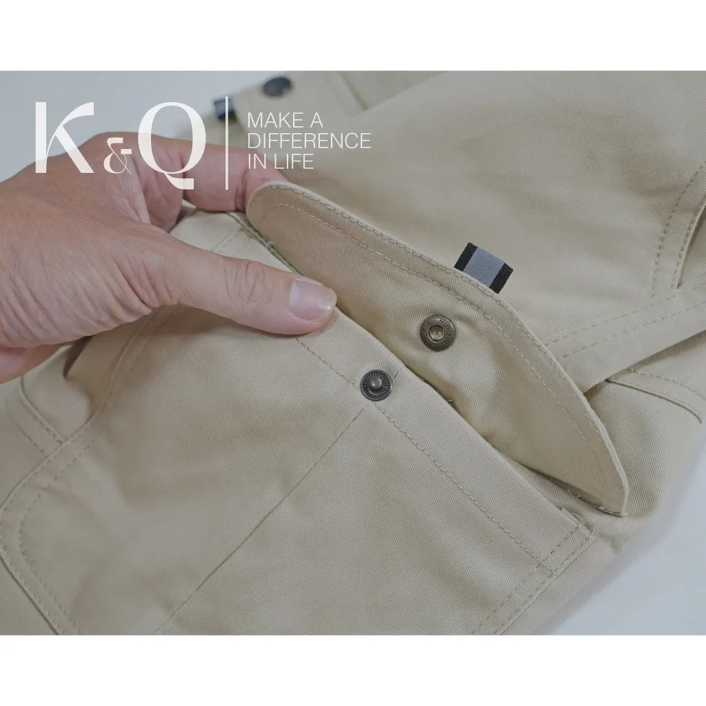 Ảnh Quần kaki túi hộp ống túm co giãn mạnh KQSTYLING kaki cotton co giãn 2