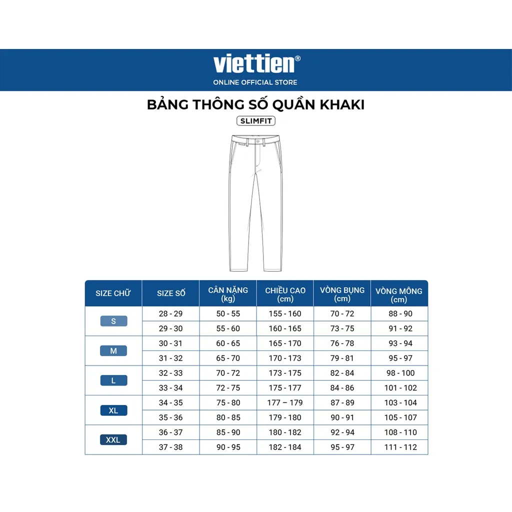 Ảnh Quần Khaki 0Ply Viettien Smart Casual Vải Cotton Phom Regular VT00000253 4
