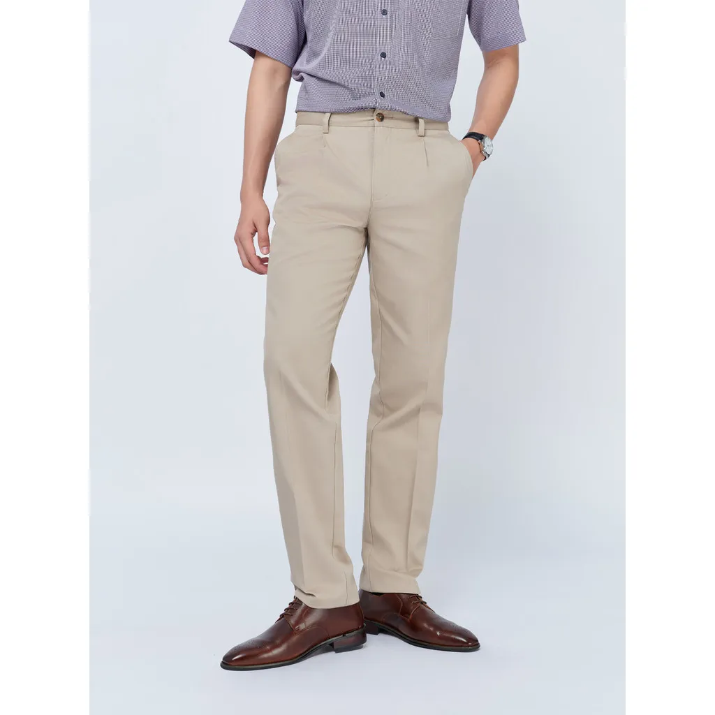 Ảnh Quần Khaki 1 ply VIETTIEN SMART vải cotton phom REGULAR VT00000301 2
