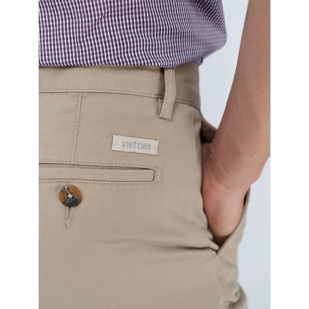 Ảnh Quần Khaki 1 ply VIETTIEN SMART vải cotton phom REGULAR VT00000301 3