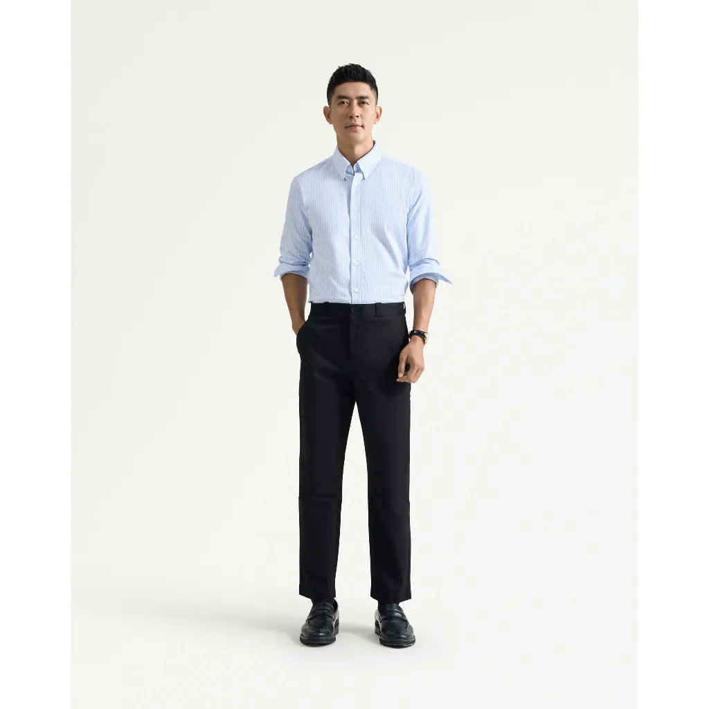 Ảnh Quần Khaki Dài Vải Cotton Trơn Form Slim Cropped - Routine 10S25PCA017 1