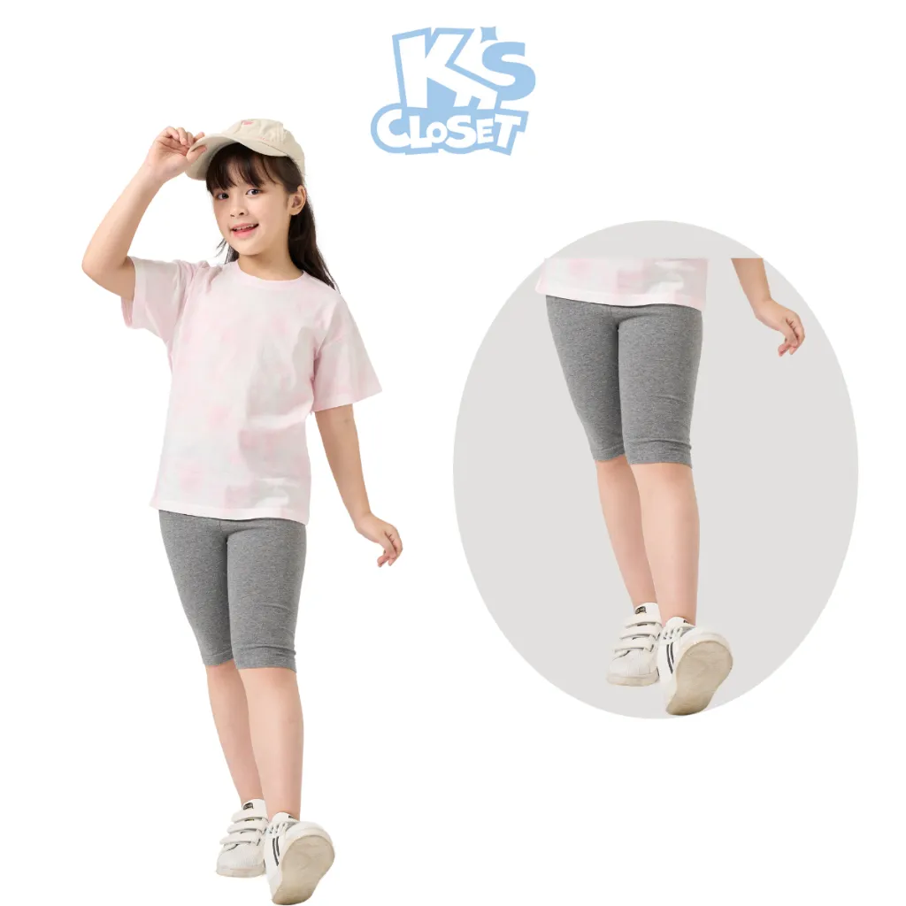 Ảnh Quần Legging Dáng Ngắn K'S CLOSET Chất Liệu Co Giãn 4 Chiều Dành Cho Bé Gái Từ 10-55kg (2-14 Tuổi) KT34THS 3