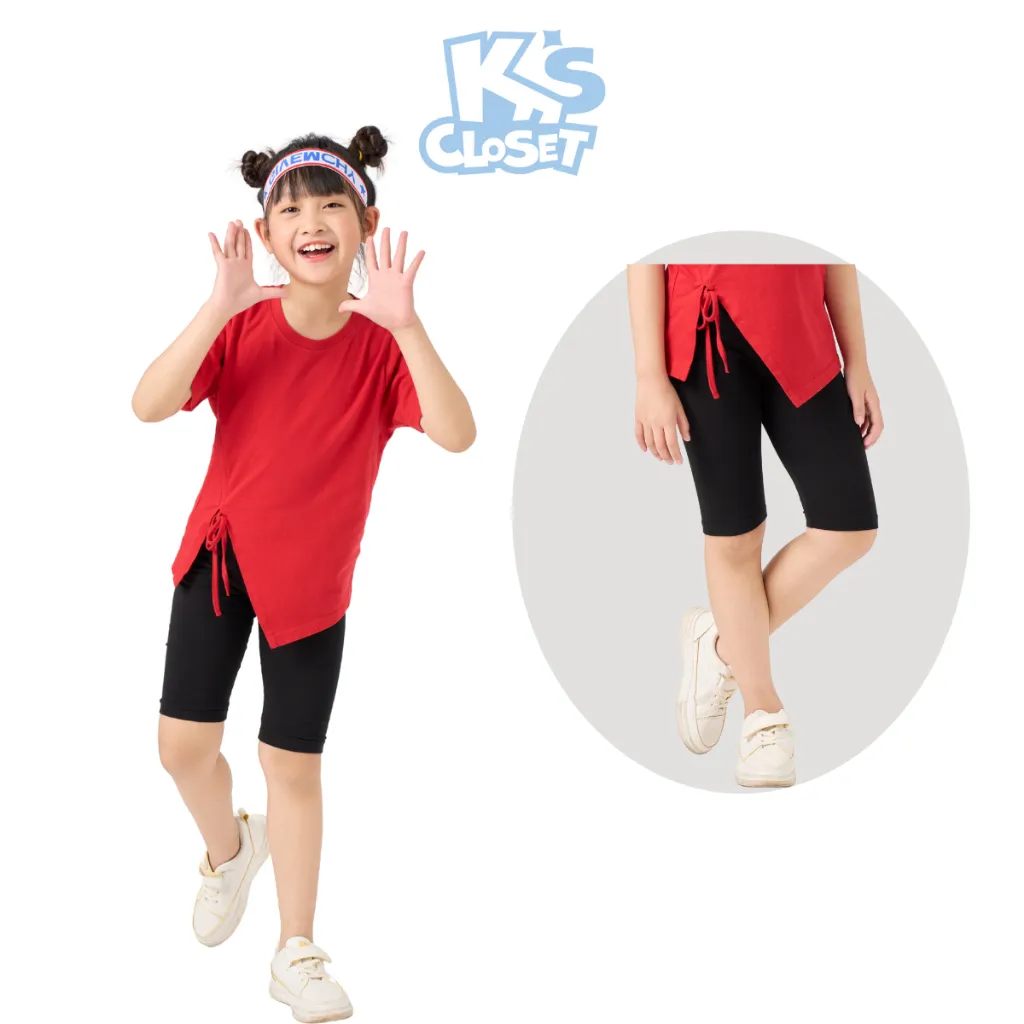 Ảnh Quần Legging Dáng Ngắn K'S CLOSET Chất Liệu Co Giãn 4 Chiều Dành Cho Bé Gái Từ 10-55kg (2-14 Tuổi) KT34THS 4
