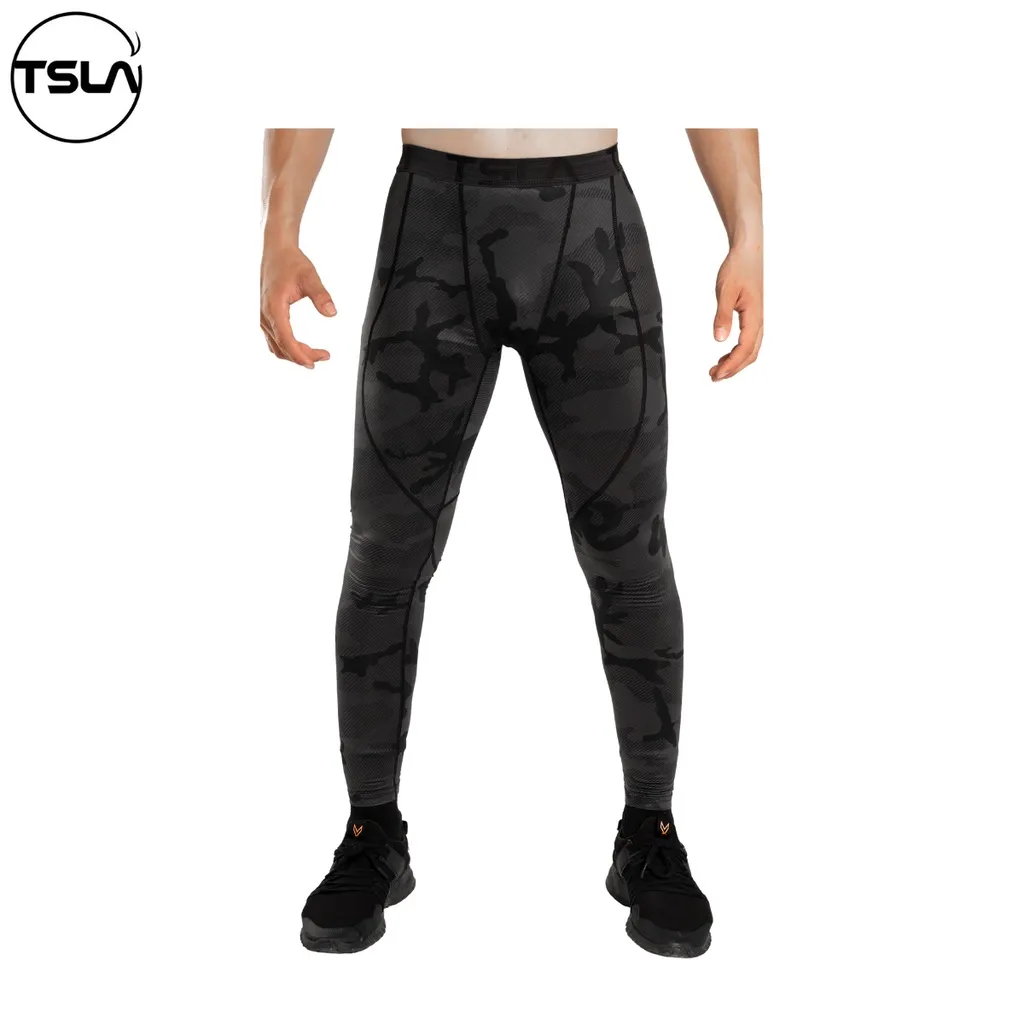 Ảnh Quần legging giữ nhiệt nam TSLA lót lông cừu  nam co giãn tập gym thể thao chạy bộ bóng rổ TSL1009 2