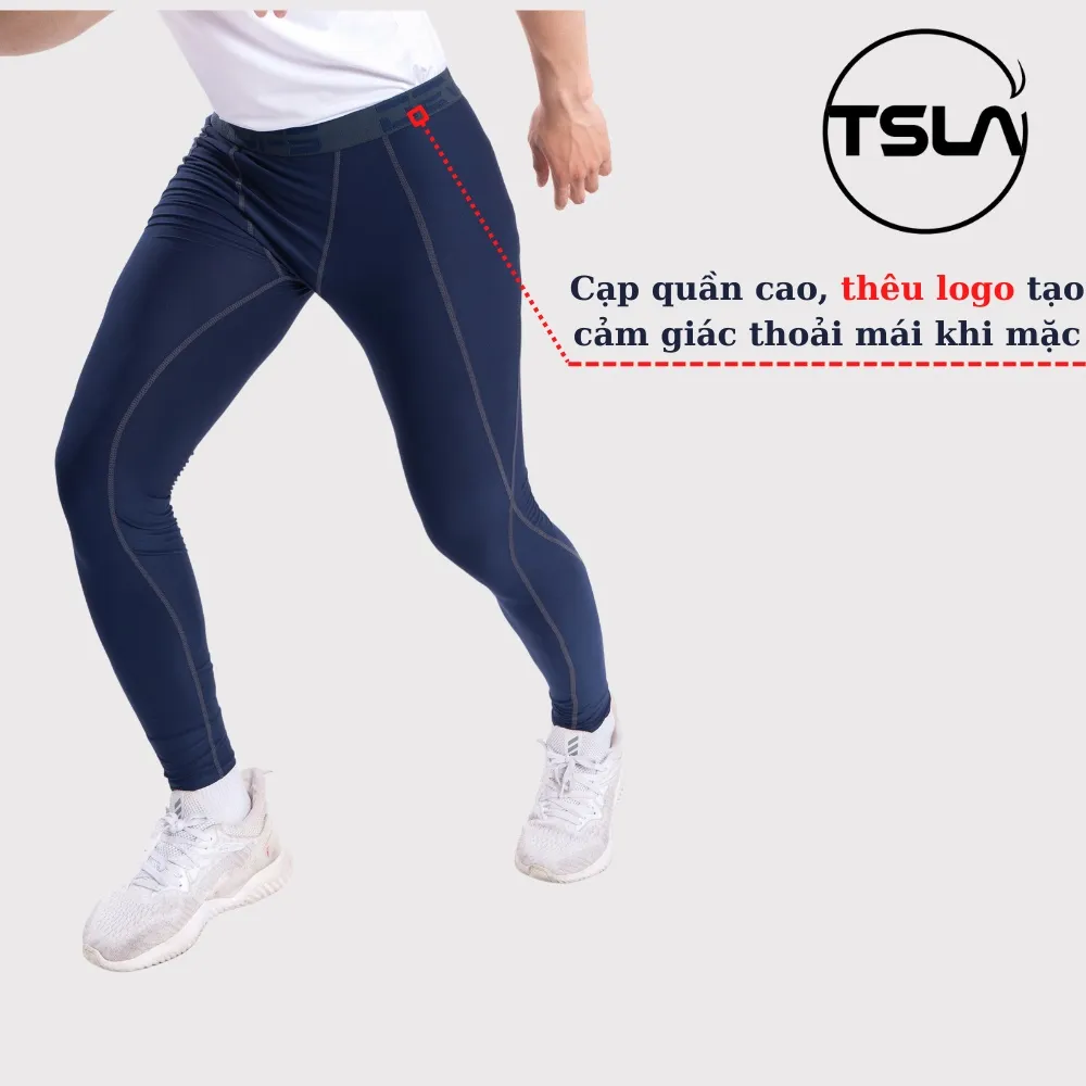 Ảnh Quần legging nam giữ nhiệt nhẹ thoáng khí co giãn ôm body bó cơ chạy bộ fitness work out DEL1005 2