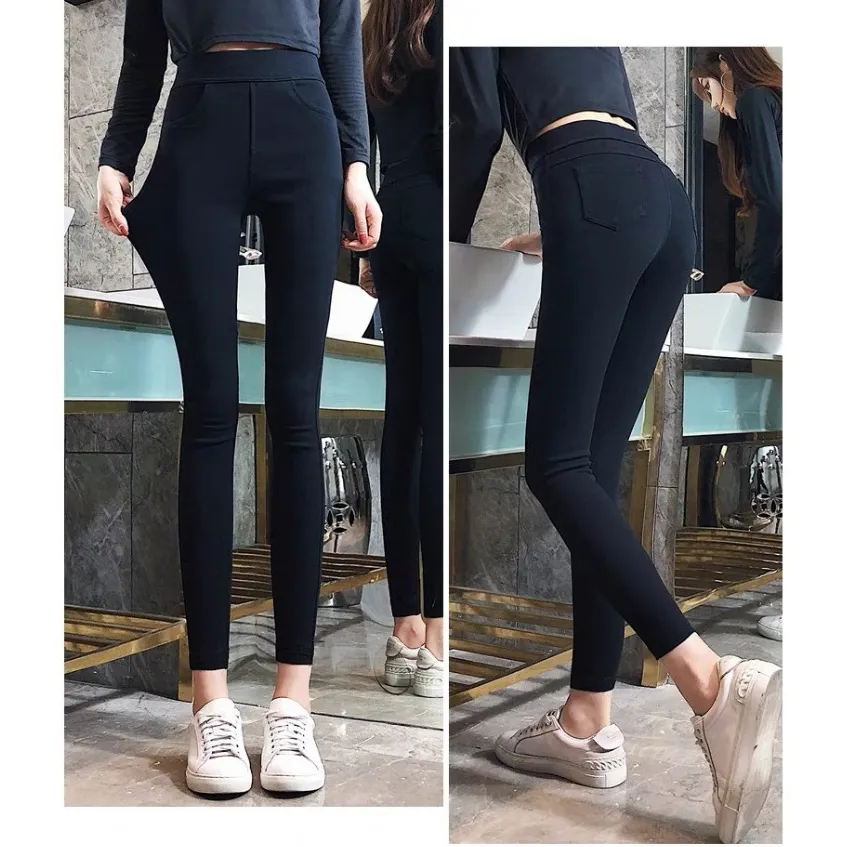 Ảnh Quần legging nữ cạp cao có túi chất liệu umi co giãn 4 chiều - Loza LQ103200 3