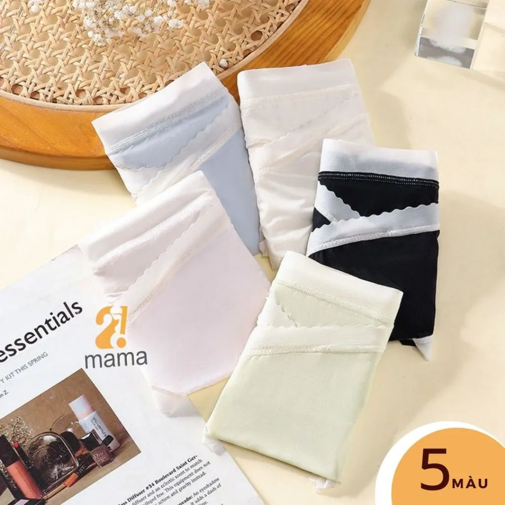 Ảnh Quần lót bầu và sau sinh 2mama chất liệu Su Thạch cao cấp, cạp chéo tránh chạm vết mổ bigsize đũng sáng màu 2