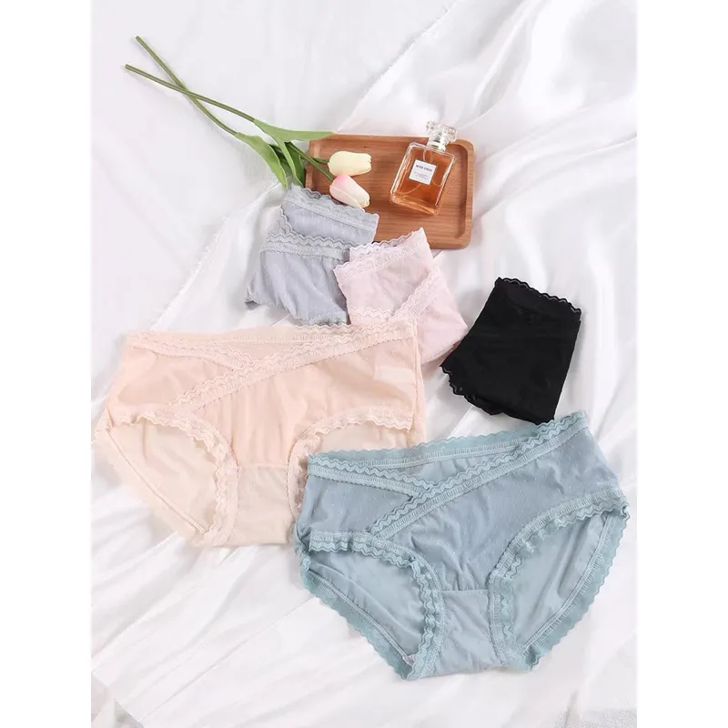 Ảnh Quần lót bầu và sau sinh cạp chéo 2mama cao cấp thun lạnh, mềm mỏng, co giãn tốt cùng lót kháng khuẩn B88 4